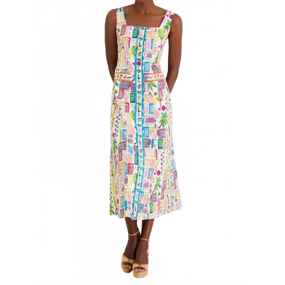 NEW CELIA B bunya midi dress in multi